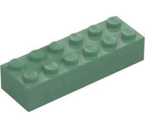 LEGO Sand Green Brick 2 x 6 (2456 / 44237)