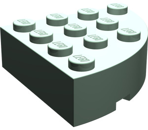 LEGO Zandgroen Steen 4 x 4 Ronde Hoek (2577)