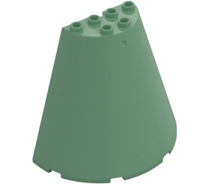 LEGO Sand Green Cone 8 x 4 x 6 Half (47543 / 48310)