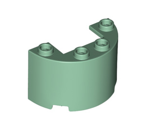 LEGO Vert sable Cylindre 2 x 4 x 2 Demi (24593 / 35402)