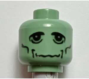 LEGO Sand Green Frankenstein Head (Safety Stud) (3626)