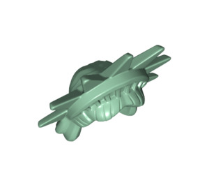 LEGO Vert sable Cheveux avec Pointu Tiara (Statue of Liberty) (Plastique dur) (75872)