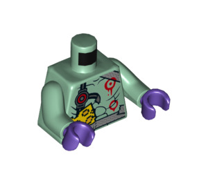 LEGO Sandgrün Hausner Minifig Torso (973 / 76382)