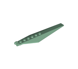 LEGO Sand Green Hinge Plate 1 x 12 with Angled Sides and Tapered Ends (53031 / 57906)