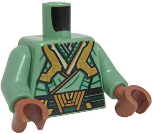 LEGO Pískově zelená Master Mordo Minifigurka Trup (973 / 76382)