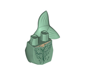 LEGO Zandgroen Minifig Mermaid Staart met Green en Gold Scales (12253 / 97720)