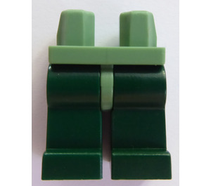 LEGO Sandgrün Minifigure Hüften mit Dark Green Beine (3815 / 73200)
