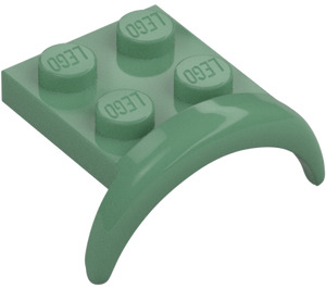 LEGO Sand Green Mudguard Plate 2 x 2 with Wheel Arch (49097)