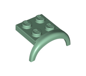 LEGO Sand Green Mudguard Plate 2 x 2 with Wheel Arch (49097)