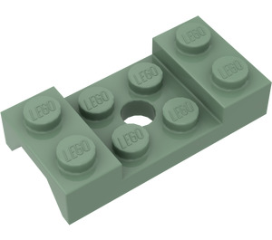 LEGO Sand Green Mudguard Plate 2 x 4 with Arches with Hole (60212)