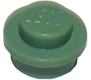 LEGO Zandgroen Plaat 1 x 1 Rond (6141 / 30057)