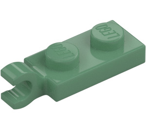 LEGO Sand Green Plate 1 x 2 with Horizontal Clip on End (42923 / 63868)