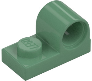 LEGO Zandgroen Plaat 1 x 2 met Pin Gat (11458)