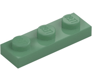 LEGO Sand Green Plate 1 x 3 (3623)