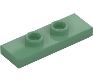 LEGO Sand Green Plate 1 x 3 with 2 Studs (34103)