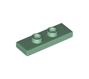 LEGO Sand Green Plate 1 x 3 with 2 Studs (34103)
