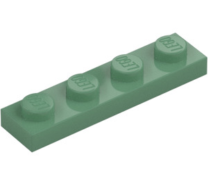 LEGO Verde sabbiato Piastra 1 x 4 (3710)