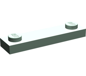 LEGO Sand Green Plate 1 x 4 with Two Studs without Groove (92593)