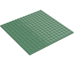 LEGO Sand Green Plate 16 x 16 with Underside Ribs (91405)