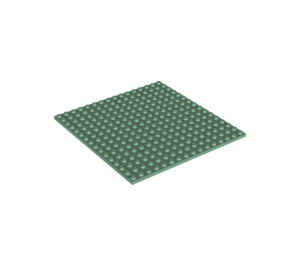 LEGO Sand Green Plate 16 x 16 with Underside Ribs (91405)
