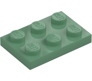 LEGO Sandgrün Platte 2 x 3 (3021)