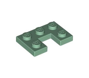 LEGO Sand Green Plate 2 x 3 with Cut Out (73831)