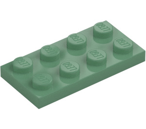 LEGO Sandgrün Platte 2 x 4 (3020)