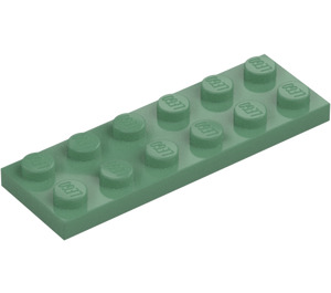 LEGO Pískově zelená Deska 2 x 6 (3795)