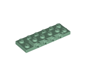 LEGO Sandgrün Platte 2 x 6 x 0.7 mit 4 Bolzen auf Seite (72132 / 87609)