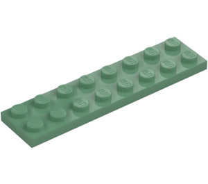 LEGO Sandgrün Platte 2 x 8 (3034)