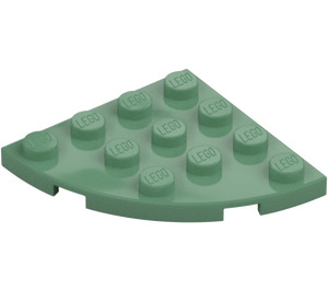 LEGO Verde sabbiato Piastra 4 x 4 Rotondo Angolo (30565)