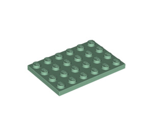 LEGO Sand Green Plate 4 x 6 (3032)