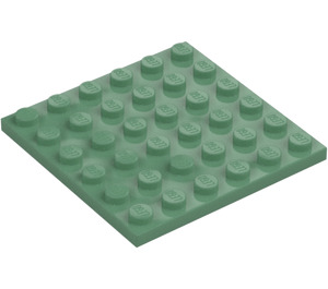 LEGO Sandgrün Platte 6 x 6 (3958)