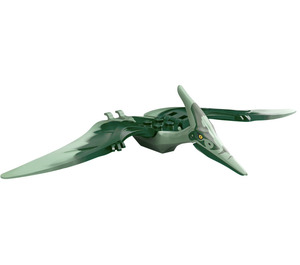 LEGO Sandgrün Pteranodon with Dark Green Back and Forehead