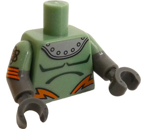 LEGO Zandgroen Retro Spaceman Minifiguur Torso (973 / 16360)