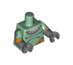 LEGO Sand Green Retro Spaceman Minifig Torso (973 / 16360)