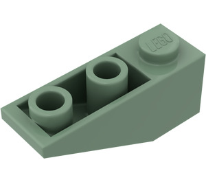 LEGO Sand Grön Backe 1 x 3 (25°) Omvänd (4287)