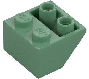 LEGO Zandgroen Helling 2 x 2 (45°) Omgekeerd met platte afstandsring eronder (3660)