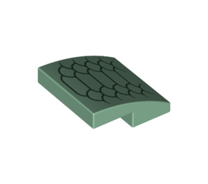 LEGO Vert sable Pente 2 x 2 Incurvé avec Scales (15068 / 78564)