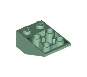 LEGO Sand Green Slope 2 x 3 (25°) Inverted with Connections between Studs (2752 / 3747)