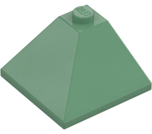 LEGO Verde sabbiato Pendenza 3 x 3 (25°) Angolo (3675)