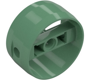 LEGO Sand Green Technic Cylinder with Center Bar (41531 / 77086)