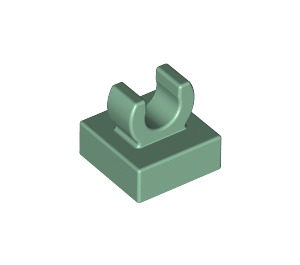 LEGO Sand Green Tile 1 x 1 with Clip (Raised "C") (15712 / 44842)
