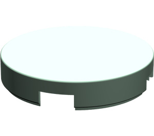 LEGO Sand Green Tile 2 x 2 Round with "X" Bottom (4150)