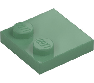 LEGO Sand Green Tile 2 x 2 with Studs on Edge (33909)