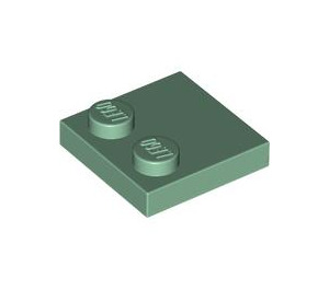 LEGO Sand Green Tile 2 x 2 with Studs on Edge (33909)