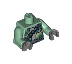 LEGO Verde arena Torso con camouflage Chaqueta, bandolier, y utility Correa (973 / 76382)