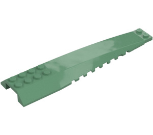 LEGO Sand Green Wedge 4 x 16 Triple Curved (45301 / 89680)