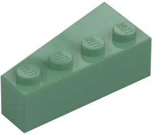 LEGO Sand Green Wedge Brick 2 x 4 Right (41767)