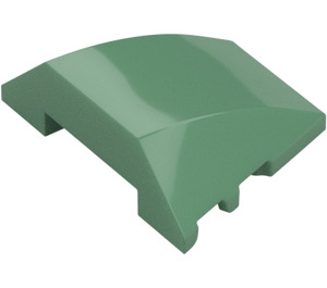 LEGO Sand Green Wedge Curved 3 x 4 Triple (64225)